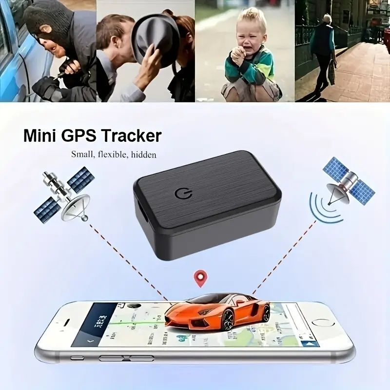 Portable Magnetic GPS Vehicle Locator - Instant hidden car locator with rechargeable battery, suitable for seniors and assets 2pcs, black