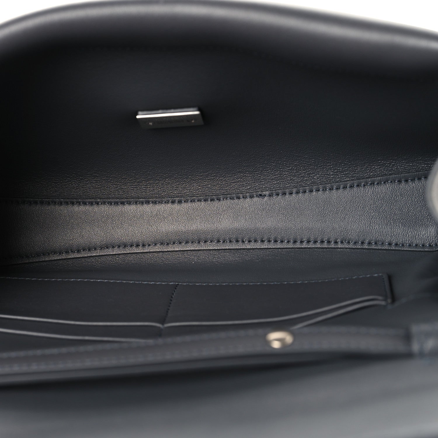 Smooth Calfskin Small Bel Air Clutch On Strap Grey