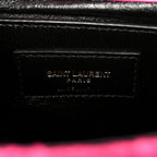 Boucle Tweed Patchwork Monogram Medium Jamie Baguette Magenta