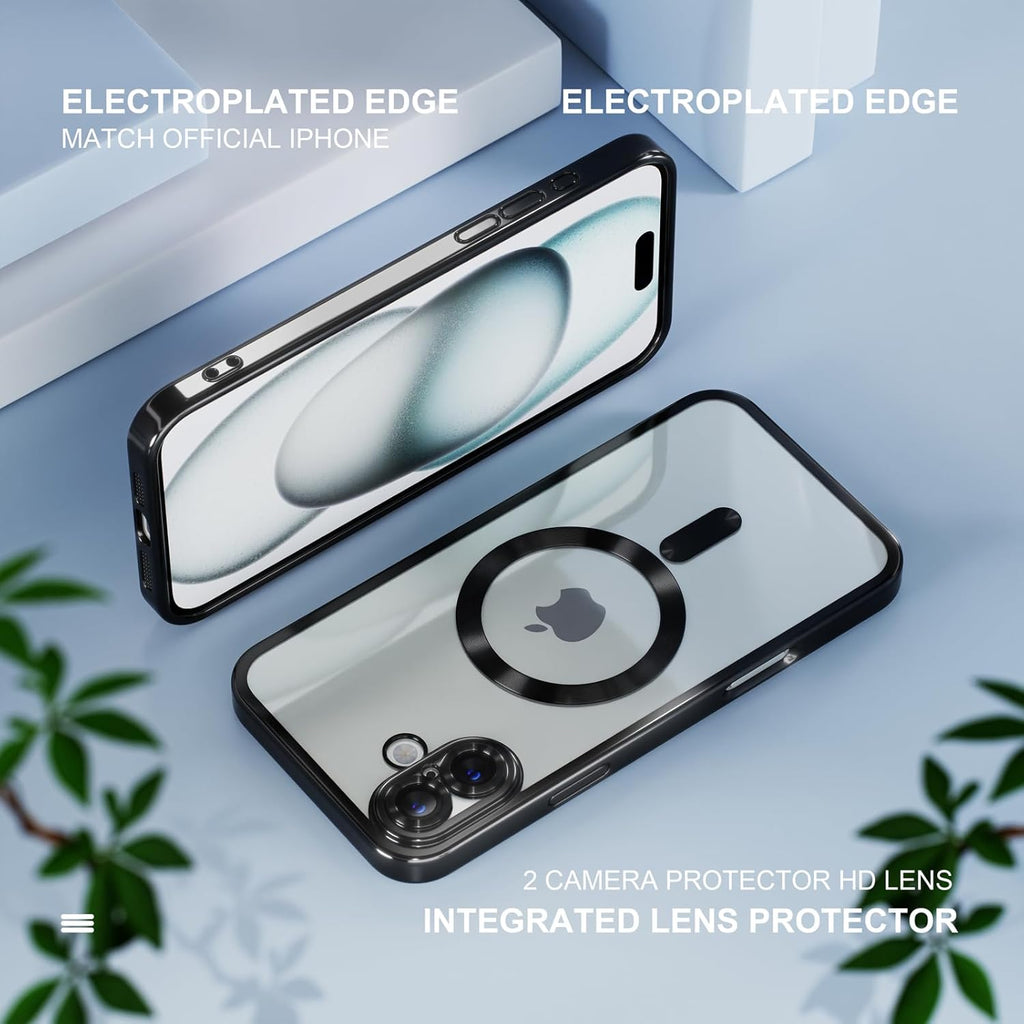 Entronix Bundle Compatible with iPhone 16 - [Magnetic] Luxury Glossy Case & 1 Clear Screen Protector