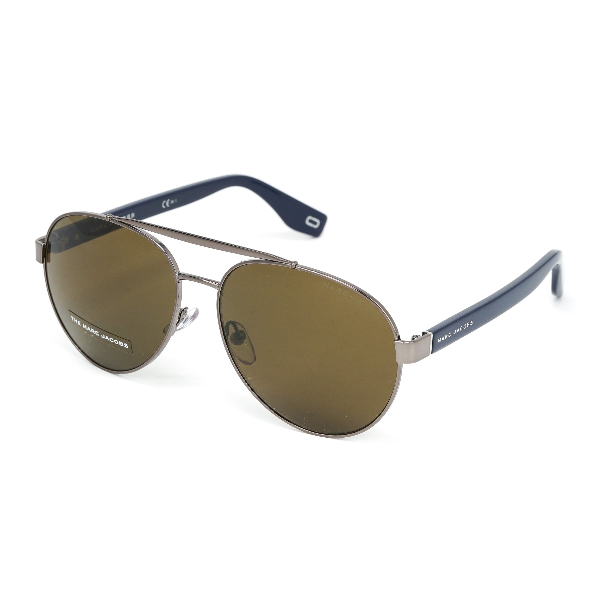 Marc Jacobs Men's Pilot Sunglasses Dark Ruthenium Brown Marc 341/S