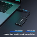 External SSD Solid State Drive; USB 3.1 Gen 2 250G High Speed Computer Built-in Hard Drive Laptop Desktop Portable Mini Solid State Drive Gift