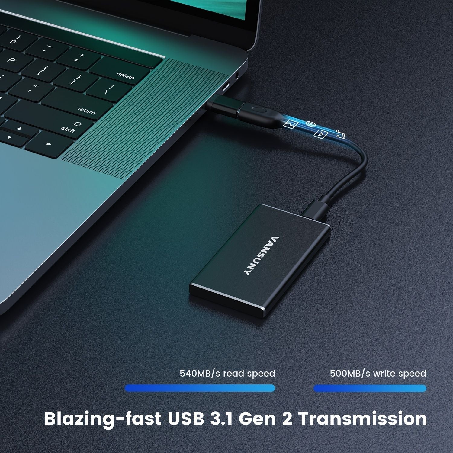 External SSD Solid State Drive; USB 3.1 Gen 2 250G High Speed Computer Built-in Hard Drive Laptop Desktop Portable Mini Solid State Drive Gift