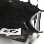 Patent Vegan Leather Small Shopping Bag Black Rainbow