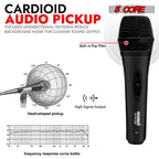 Microphone Dynamic Vocal Handheld Mic Cardioid Unidirectional Microfono w On Off Switch + XLR Audio Cable for Singing Karaoke Public Speaking & Parties - PM-286