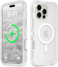 Entronix [Magnetic] Case Compatible with iPhone 16 Pro - [Clear] Triple-Layer Heavy Duty Protection