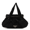Tessuto Nylon Bead Evening Bag Black