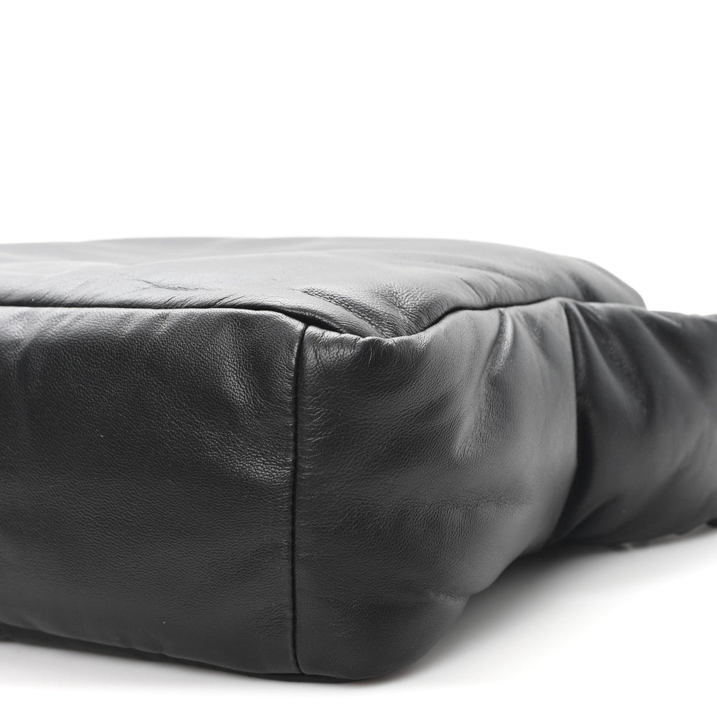 Lambskin Small Ryan Puffer Bag Black