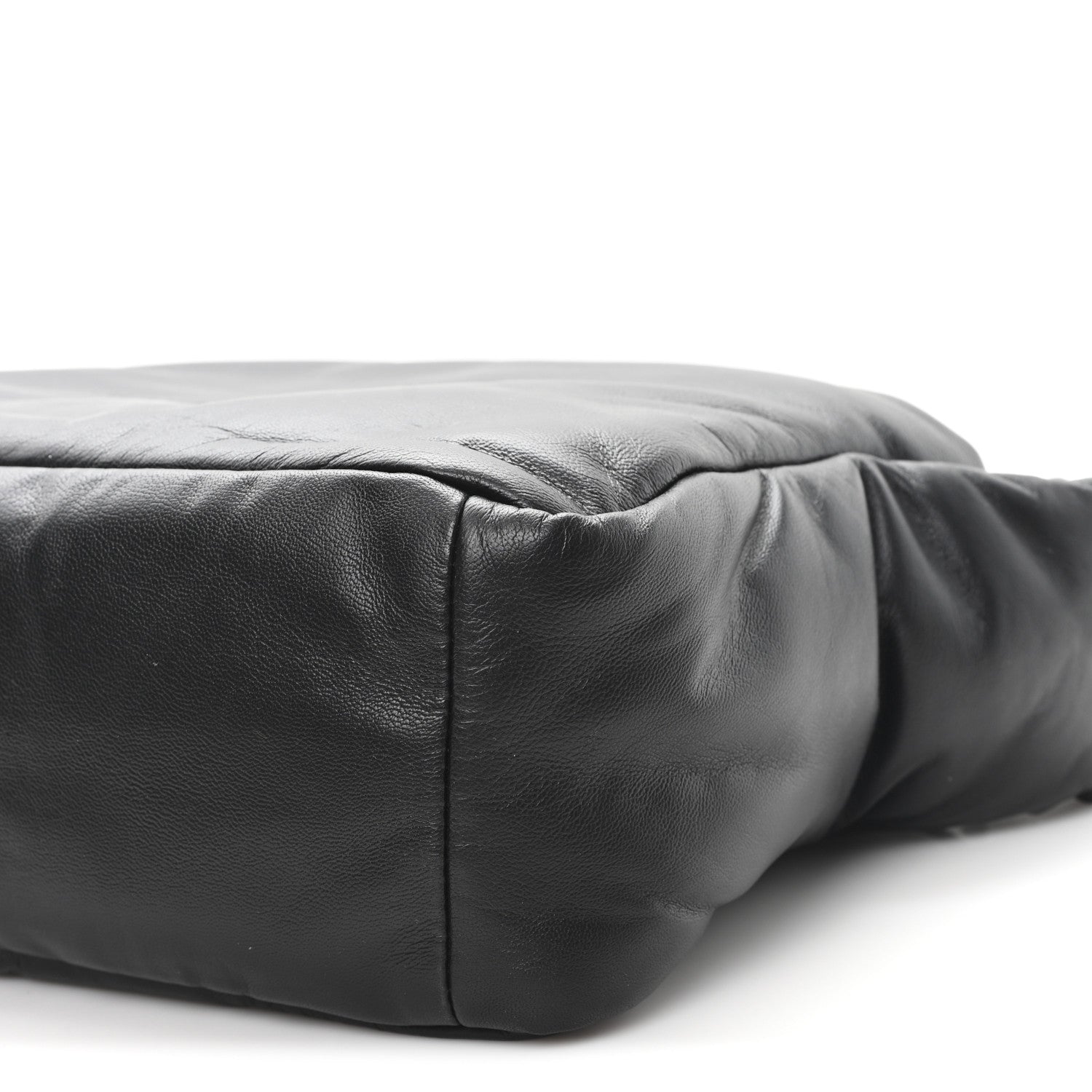 Lambskin Small Ryan Puffer Bag Black