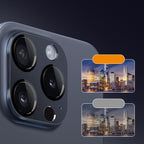 SAHARA - ZeroDamage HD Ultra-Clear Glass Camera Lens Protector (2-Pack) - iPhone 15 Pro and Pro Max