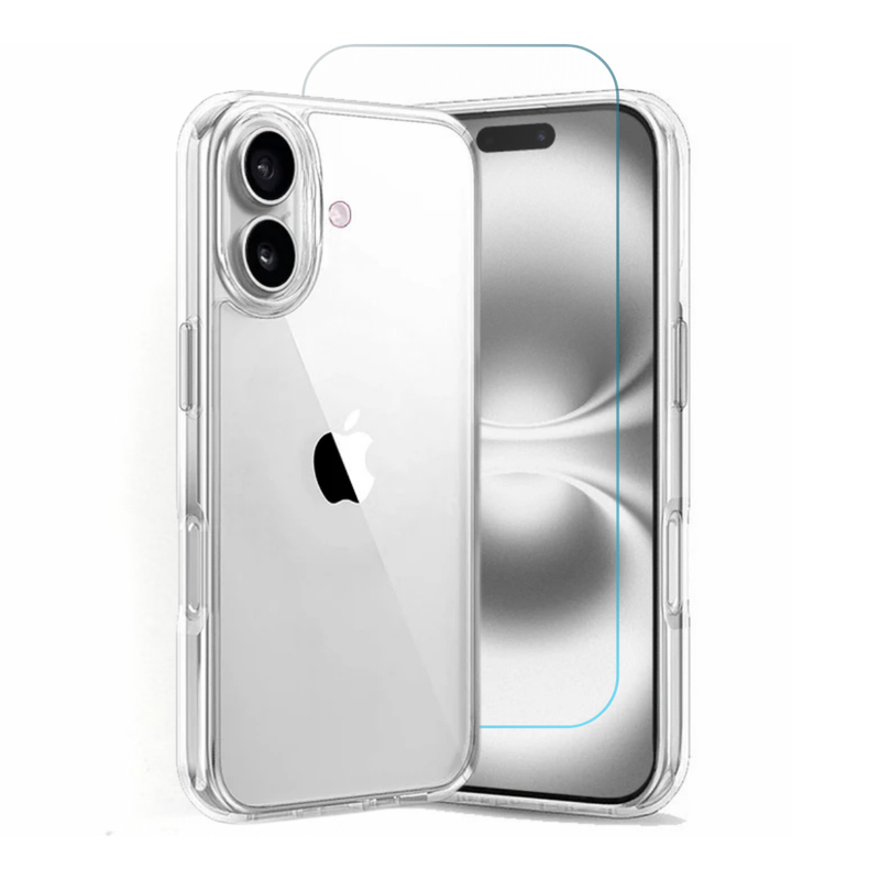 Entronix Bundle Compatible with iPhone 17 - [Hard] Clear Case & 1 Clear Screen Protector