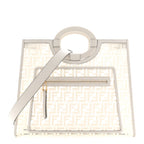 TPU FF Vitello Century Plexiglass Medium Runaway Shopper Tote White