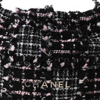 Tweed Patchwork Quilted Small Chanel 22 Black Pink White