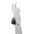 Patent Cannage Mini Lady Dior Black