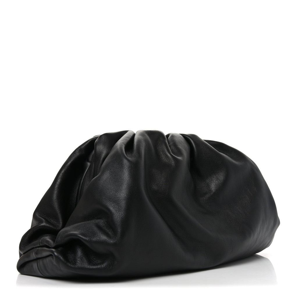 Smooth Butter Calf The Pouch Oversized Clutch Black