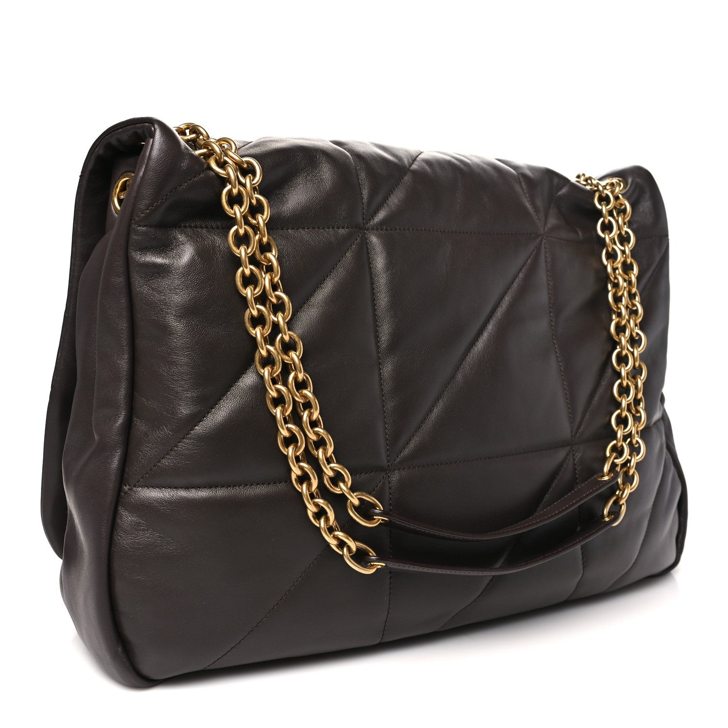 Lambskin Matelasse Monogram Large Jamie 4.3 Dark Sweet Chocolate
