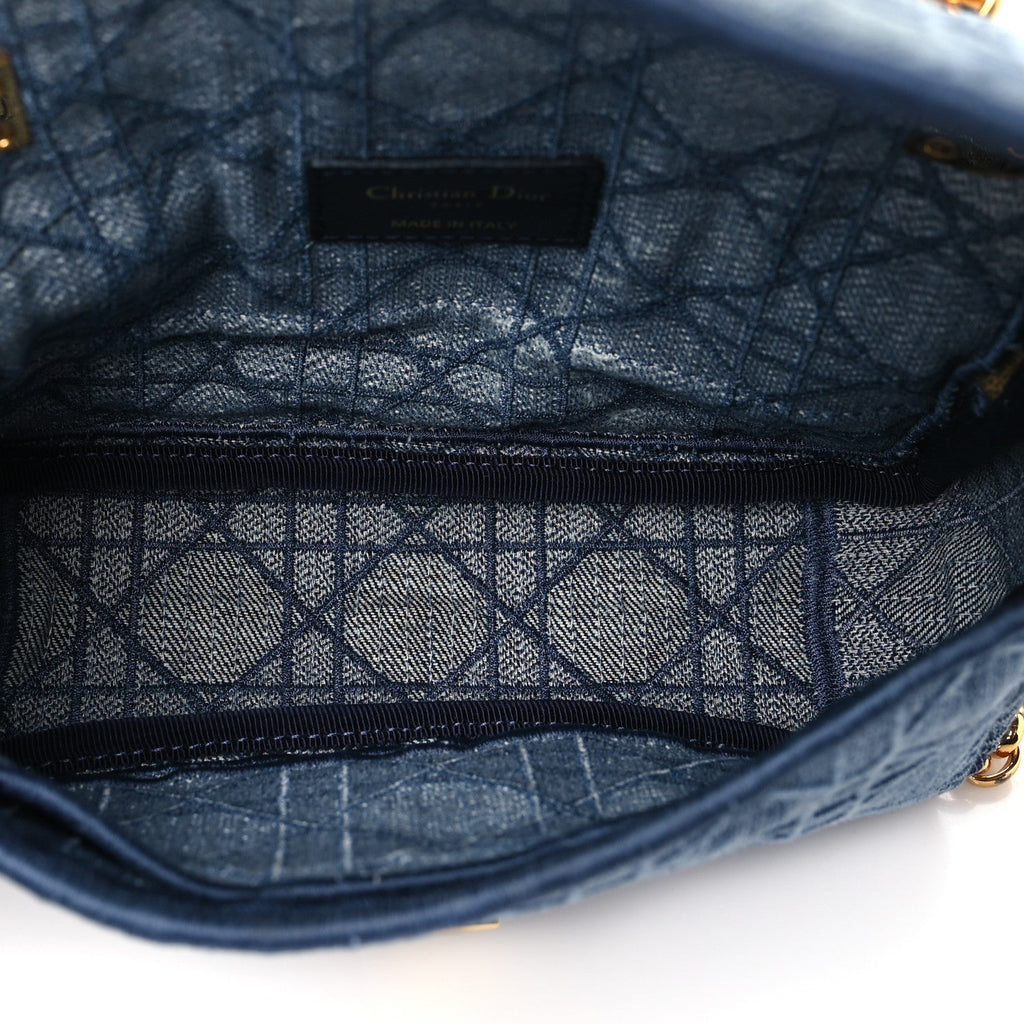 Denim Cannage Small Caro Bag Blue