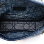 Denim Cannage Small Caro Bag Blue