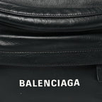 Smooth Calfskin Logo Large Everyday Beltpack Black White
