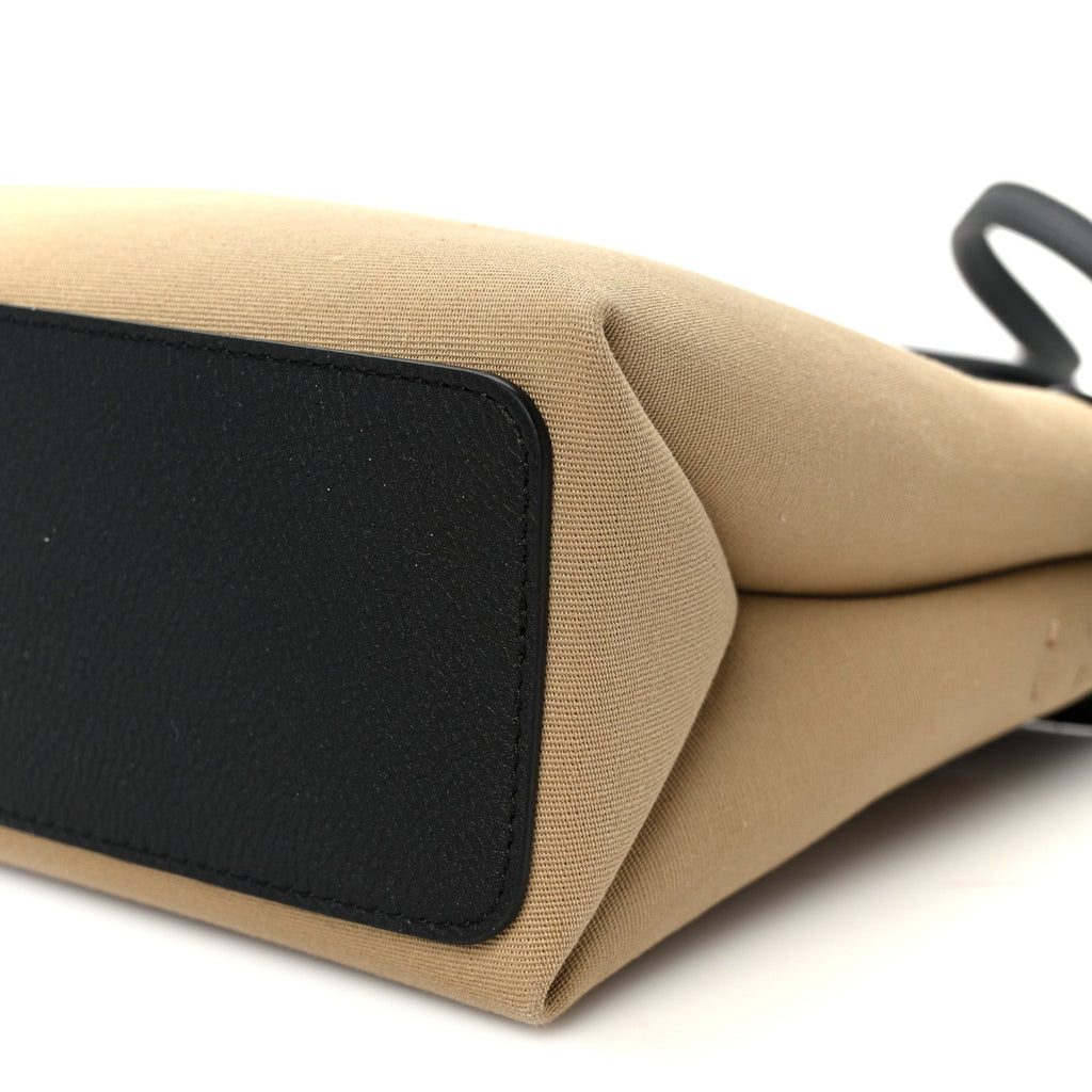 Canvas Calfskin Medium Lina Crossbody Bag Black Honey