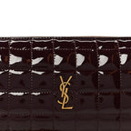 Patent Calfskin Carre Quilted Cassandre Pouch On Chain Purple