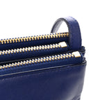 Lambskin Large Trio Crossbody Bag Indigo