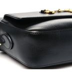 Textured Calfskin Small Horsebit 1955 Shoulder Bag Black