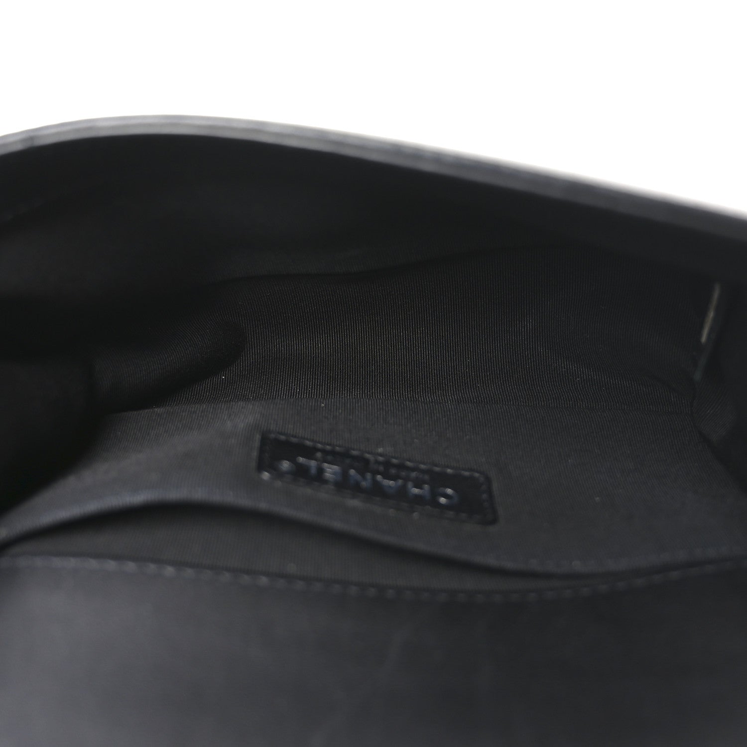 Lambskin Quilted Small Boy Flap Black