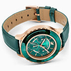 Swarovski Octea Lux Chrono Ladies Green Rose Gold Watch