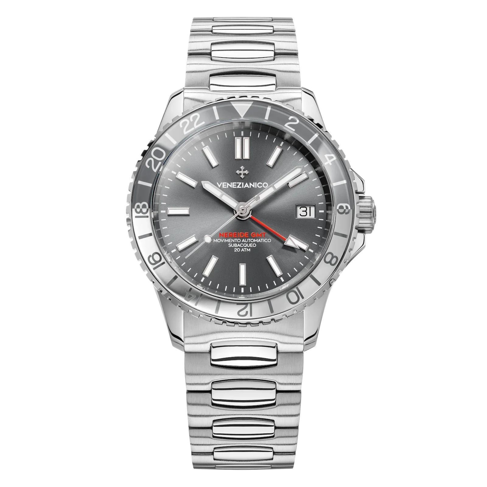 Venezianico Automatic Watch Nereide GMT Grey