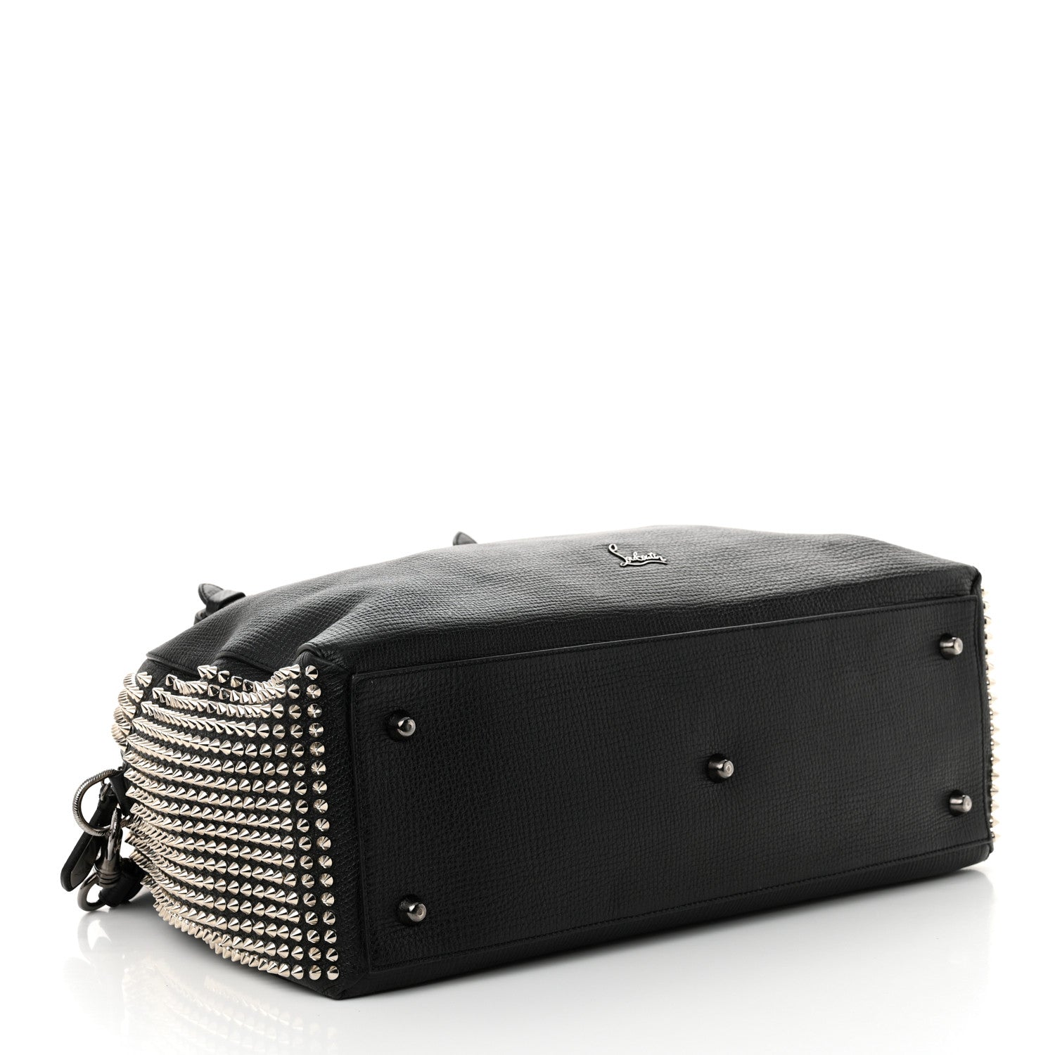Calfskin Panettone Spiked Large Ranch Black