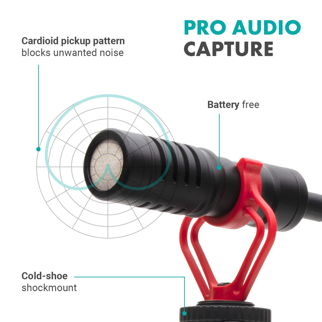 Movo Tablet Vlogging Kit for iPad with Mic, Light, Full-Size Tripod