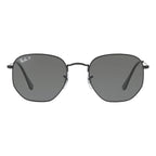 Ray-Ban Hexagonal Black Green Polarised Sunglasses RB3548N