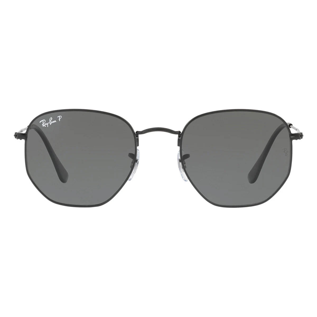 Ray-Ban Hexagonal Black Green Polarised Sunglasses RB3548N