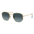 Ray-Ban Hexagonal Gold Blue Gradient Sunglasses RB3548N