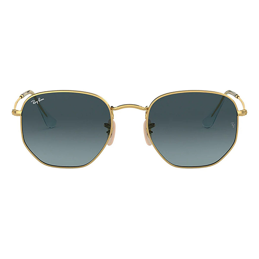 Ray-Ban Hexagonal Gold Blue Gradient Sunglasses RB3548N
