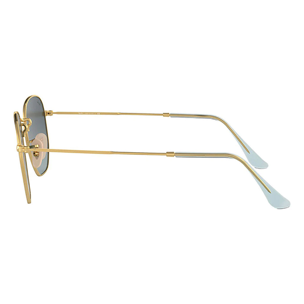Ray-Ban Hexagonal Gold Blue Gradient Sunglasses RB3548N