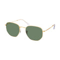 Ray-Ban Hexagonal Gold Green Sunglasses RB3548N