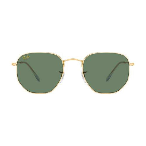 Ray-Ban Hexagonal Gold Green Sunglasses RB3548N