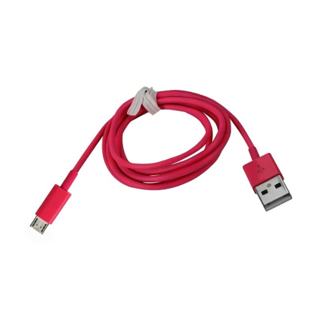 Reiko Micro Usb 1 Amp Portable Micro Travel Adapter Charger With Cable In Hot Pink