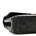 Lambskin Chevron Quilted Medium Double Flap Black