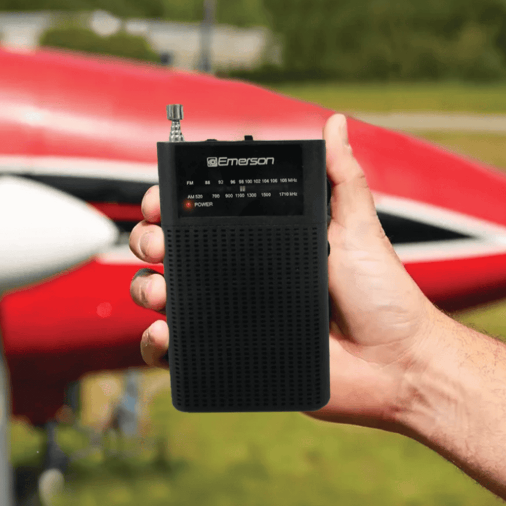 Portable AMFM Radio with Built-In Speaker