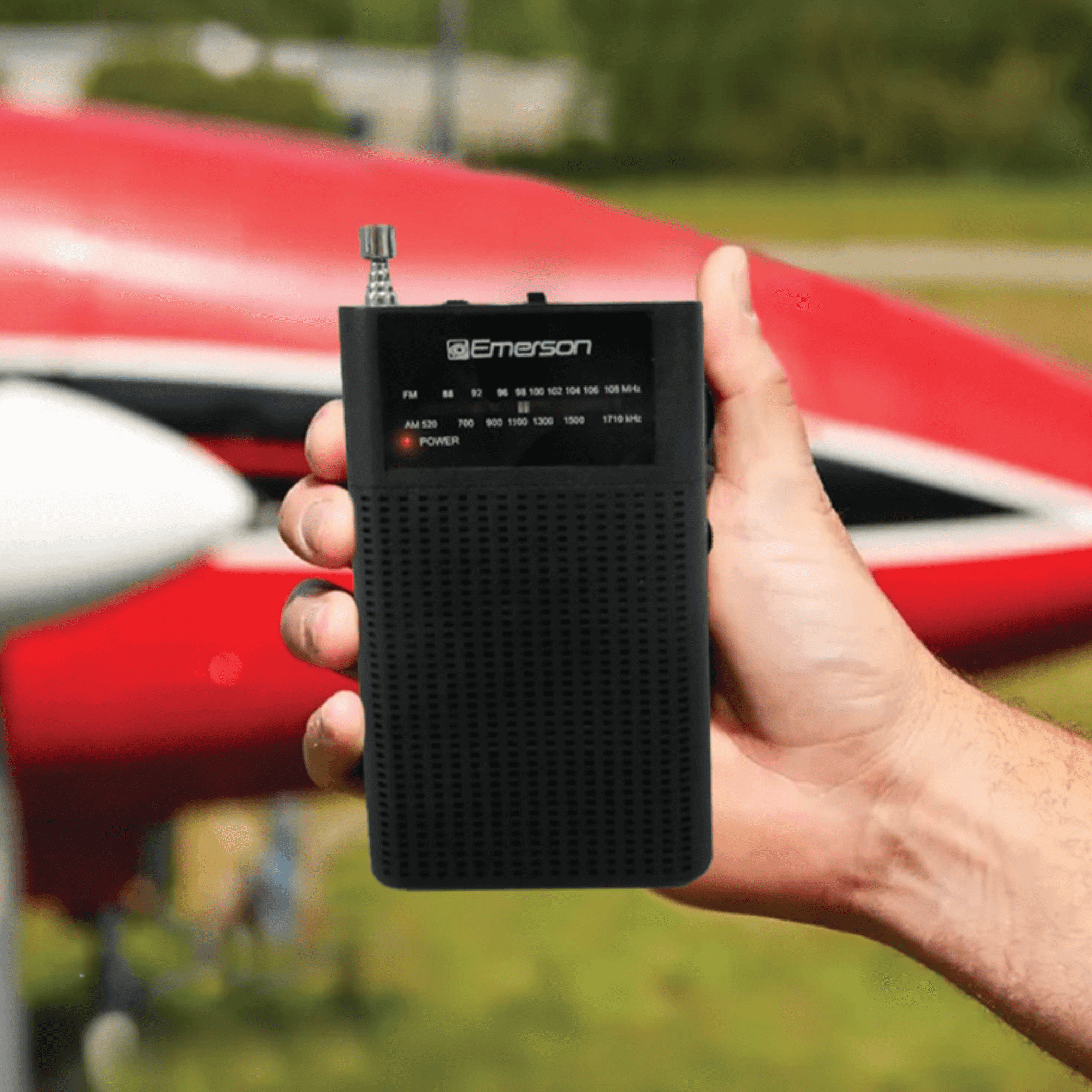 Portable AMFM Radio with Built-In Speaker