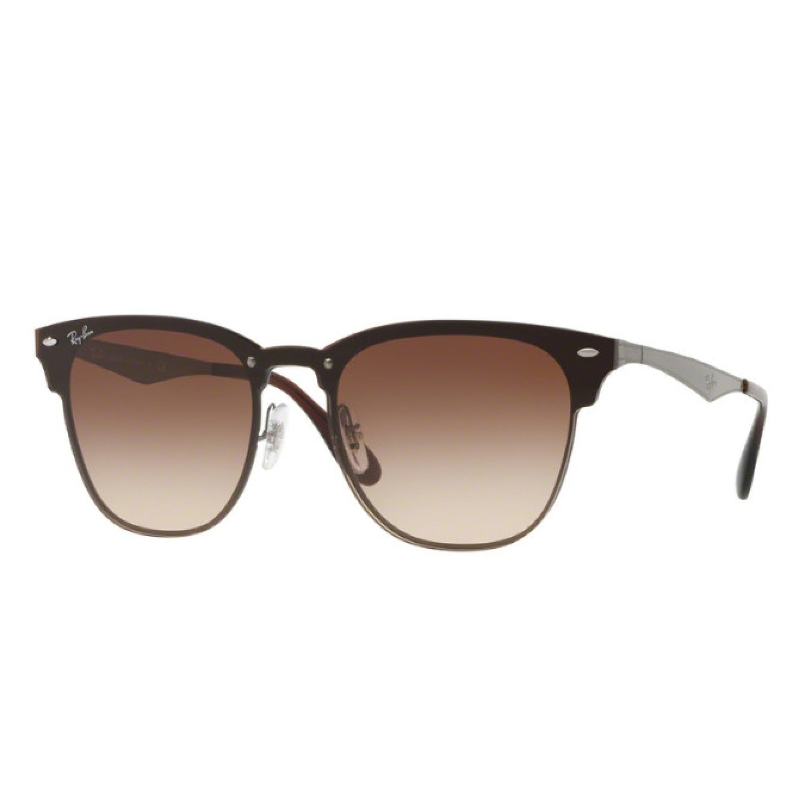 Ray-Ban Blaze Clubmaster Gunmetal Brown Sunglasses RB3576N