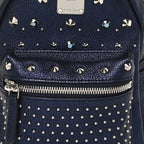 Metallic Calfskin Stud X-Mini Stark Bebe Boo Backpack Blue