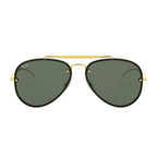 Ray-Ban Gold Green Blaze Aviator Sunglasses RB3584N