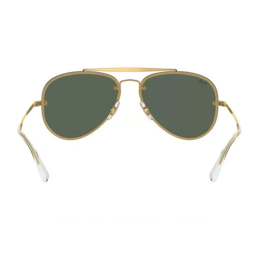 Ray-Ban Gold Green Blaze Aviator Sunglasses RB3584N