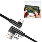 Reiko 3.3Ft Nylon Braided Material Micro Usb 2.0 Data Cable In Black