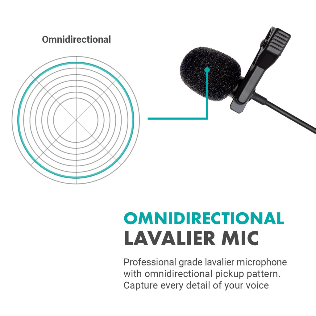 Movo WMX-1-UL Wireless USB and USB-C Lavalier Microphone System for Computers