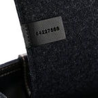 Felt Shiny Calfskin Medium Woody Ribbon Tote Obscure Navy